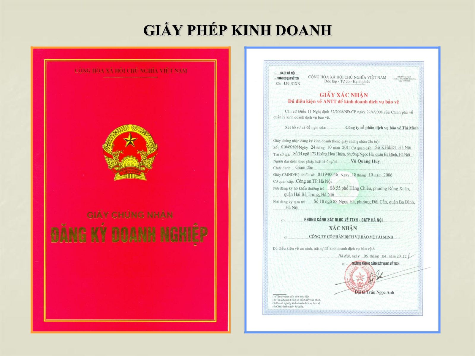 Giấy phép kinh doanh